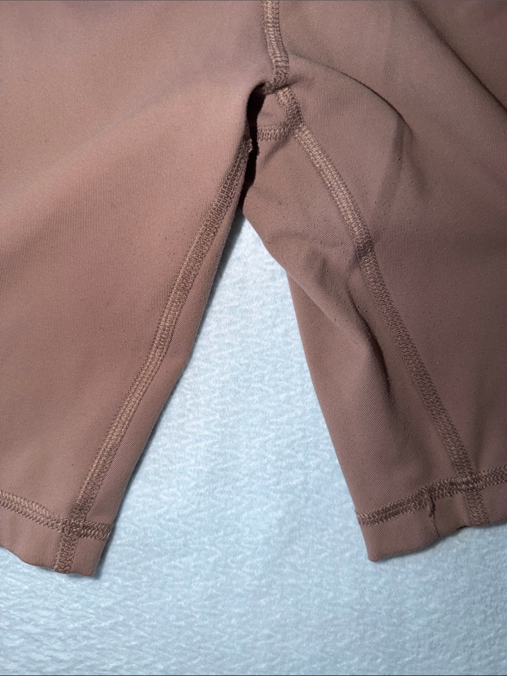 Maternity Over-belly High Rise Bike Shorts Medium in Taupe color - Picture 6 of 8